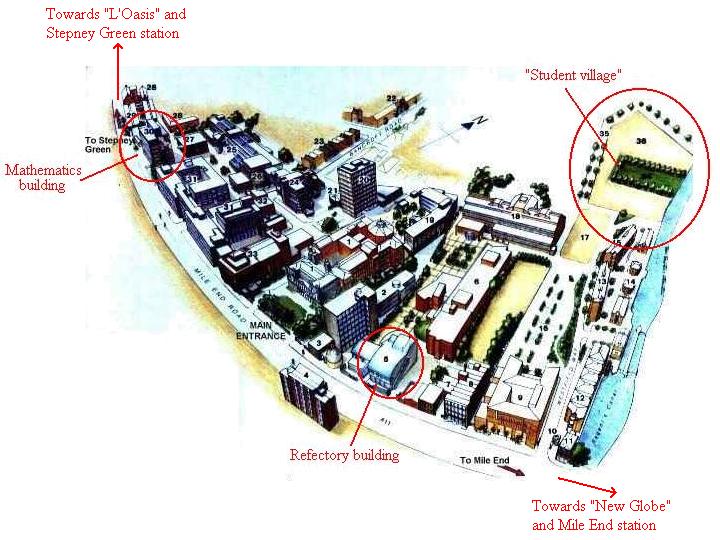 Queen Mary, University of London Campus Map