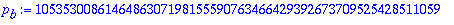 p[b] := 1053530086146486307198155590763466429392673709525428511059