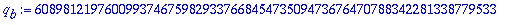 q[b] := 608981219760099374675982933766845473509473676470788342281338779533