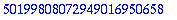 S := 20956626685658682364317327239855652731439182643230914063022153955236619772199770294131346304505821150199808072949016950658