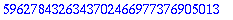 C := 530887571056149976302519883558961999631419551671988686873087418861743895696401885116066249122201805962784326343702466977376905013