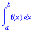 int(f(x),x = a .. b)